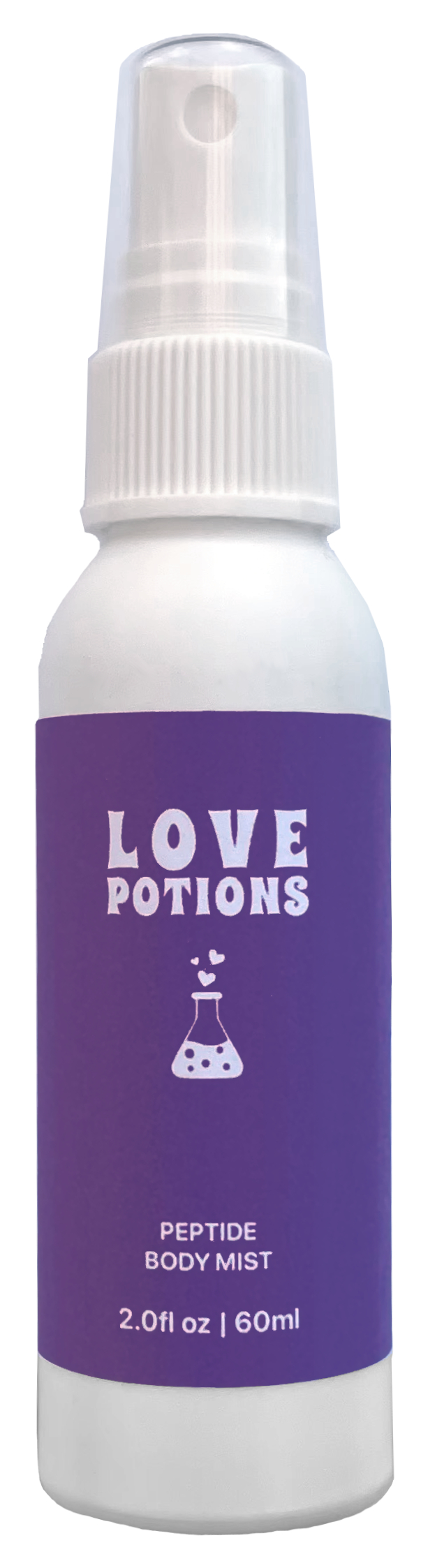 Bottle of love potions peptide body mist